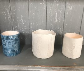 Porcelain paperclay tea lights