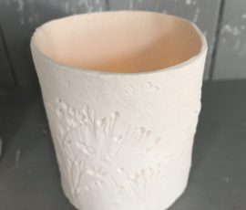 Porcelain paperclay tea light